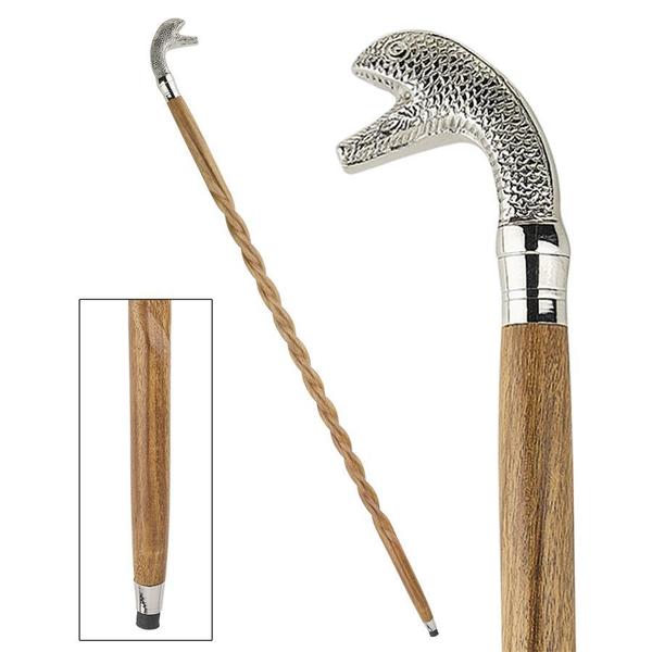 Design Toscano Empress Collection: Slithering Snake Solid Hardwood Walking Stick TV6232